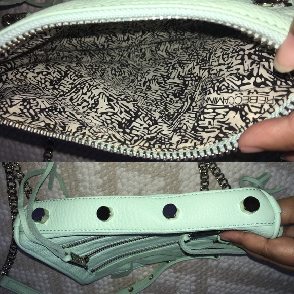 Rebecca Minkoff - Five-Zip Mini Crossbody Bag MINT COLOR - Picture 4 of 5